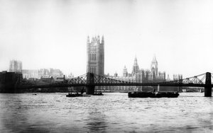 Lambeth Bridge and the Palace of Westminster by English Photographer